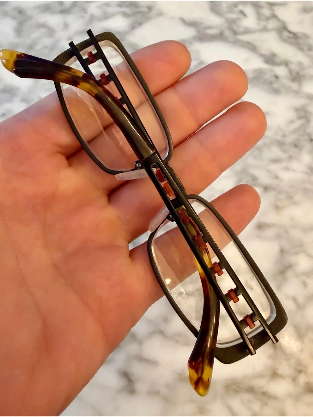 Dana Buchman Eyeglasses Frames Delta Black Titanium Crosses Tortoise 52-18-135